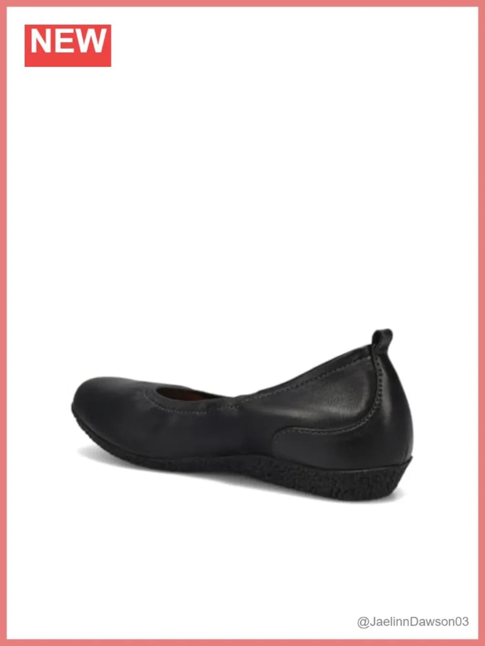 Smooth Leather Ballet Flat Cushioned Arch Support Slip On Comfort Shoes